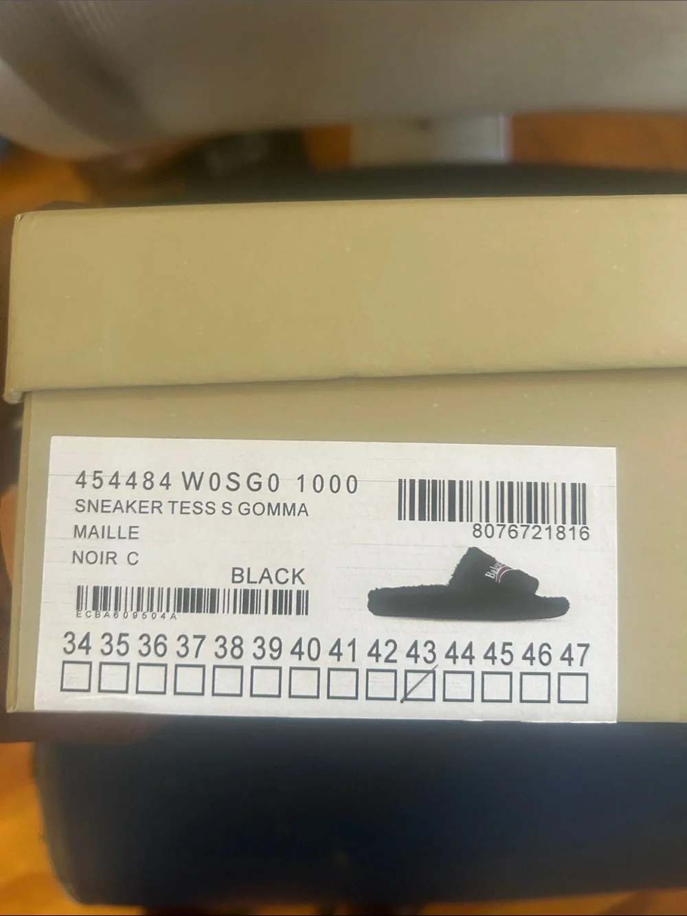 Balenciaga Men’s Black Logo Slide Sandals